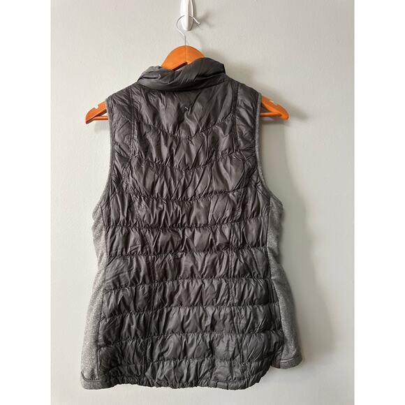 Tangerine Gray Quilted Puffer Vest L Warm Lightweight Zip Up - Picture 3 of 5
